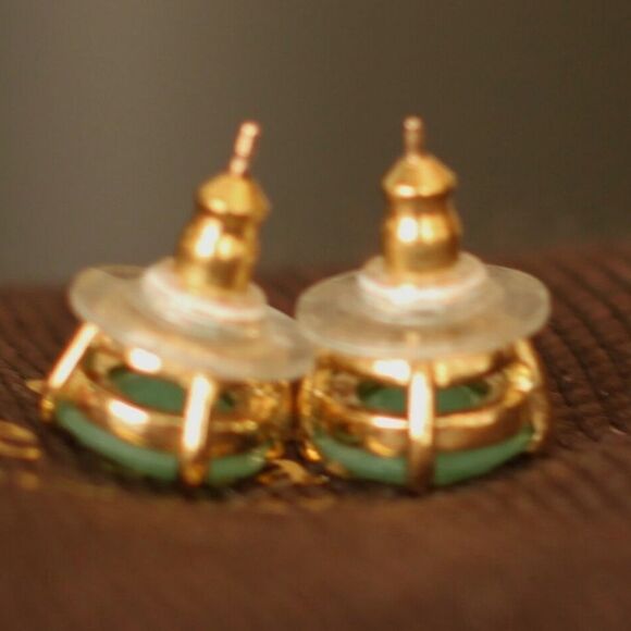 Kate Spade Fresh Green Gold Gumdrop Earrings - Picture 4 of 4